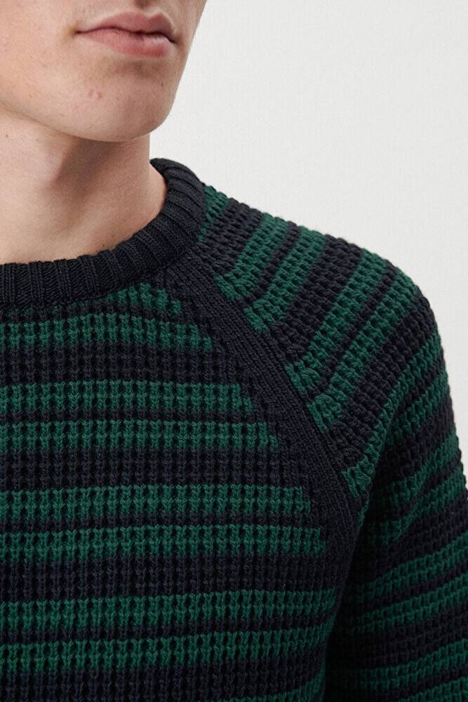 Erkek Çizigli Kazak 0710117-70490 Lacivert 