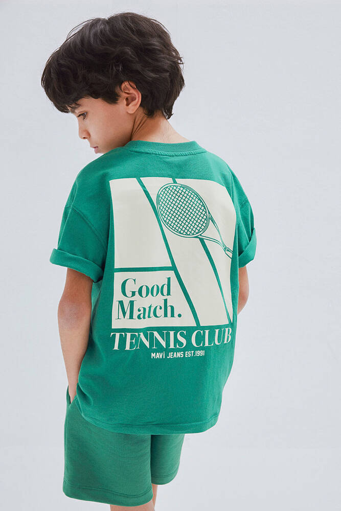 Erkek Çocuk Ace Your Game Baskılı Tişört 6610401-71697 Yeşil 