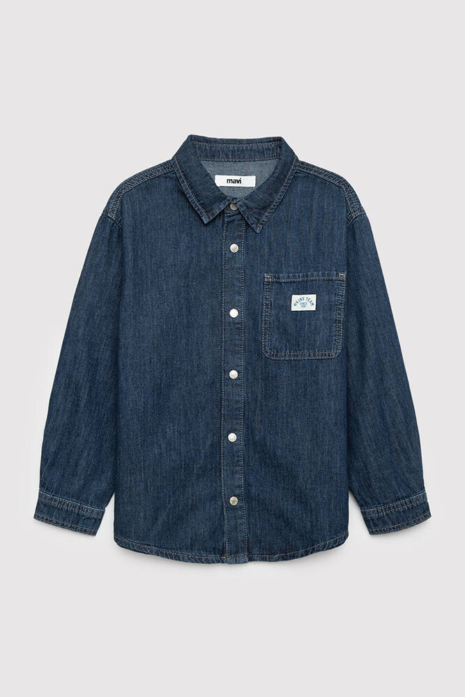 Erkek Çocuk Adryan Denim Gömlek 6221158-A4157 Lacivert 
