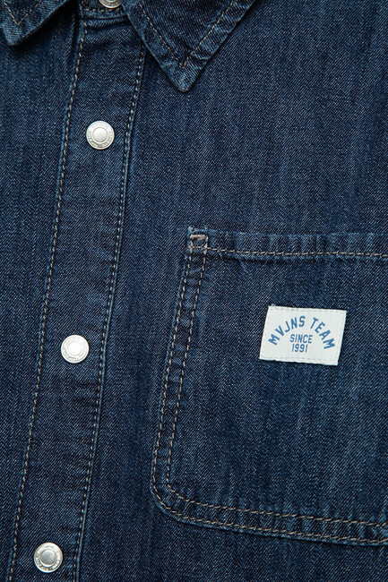 Erkek Çocuk Adryan Denim Gömlek 6221158-A4157 Lacivert - Thumbnail
