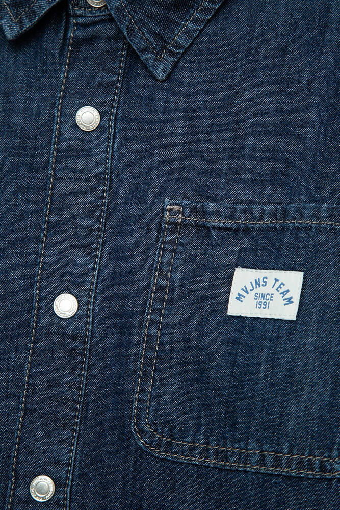 Erkek Çocuk Adryan Denim Gömlek 6221158-A4157 Lacivert 