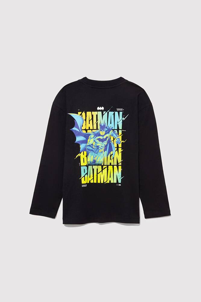 Erkek Çocuk Batman Baskılı Tişört 6610294-900 Siyah 