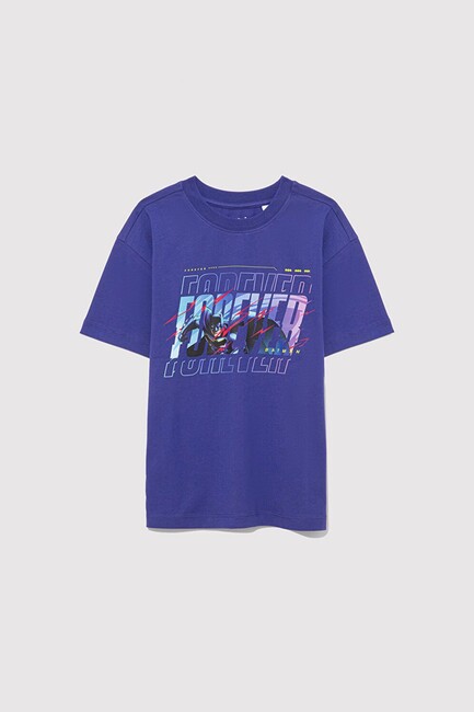 Erkek Çocuk Batman Baskılı Tişört 6610295-70908 Mor (2)