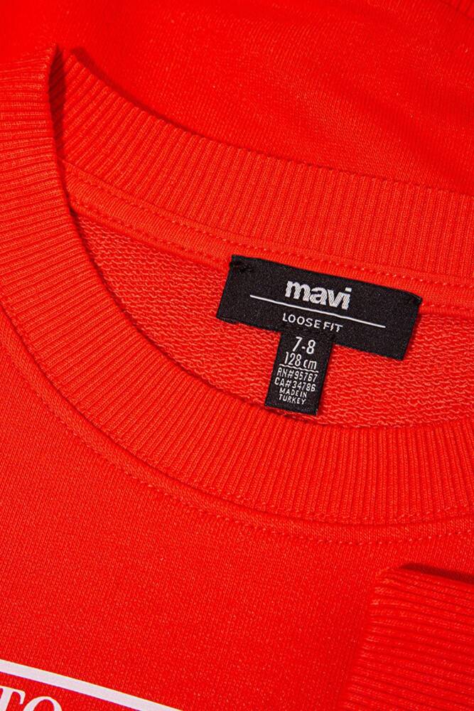 Erkek Çocuk Born To See Baskılı Sweat 6S10125-88523 Turuncu 