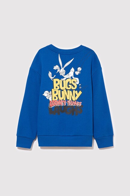 Erkek Çocuk Bugs Bunny Baskılı Sweat 6S10079-70894 Mavi (3)