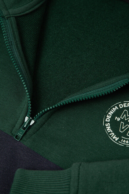 Erkek Çocuk Çizgili Logo Sweat 6S10197-71932 Yeşil  - 4