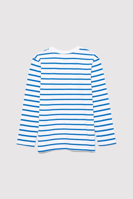 Erkek Çocuk Çizgili Uzun Kol Tişört 6610211-83142 Mavi (2)