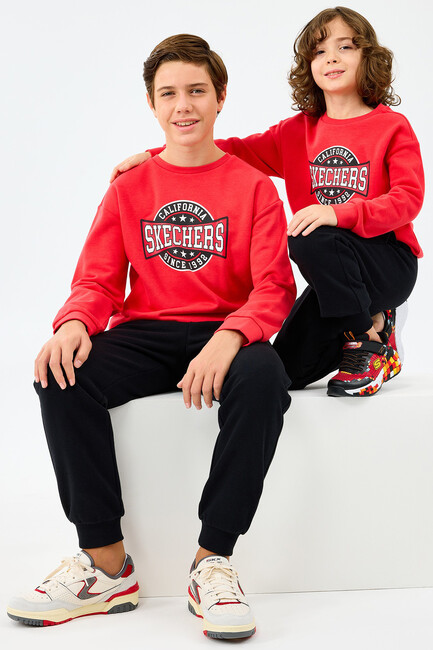 Erkek Çocuk Crewneck Sweat SK2520017-3449 Kırmızı (3)