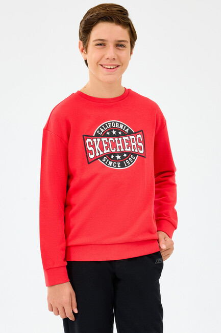 Erkek Çocuk Crewneck Sweat SK2520017-3449 Kırmızı (1)