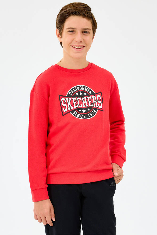 Erkek Çocuk Crewneck Sweat SK2520017-3449 Kırmızı 