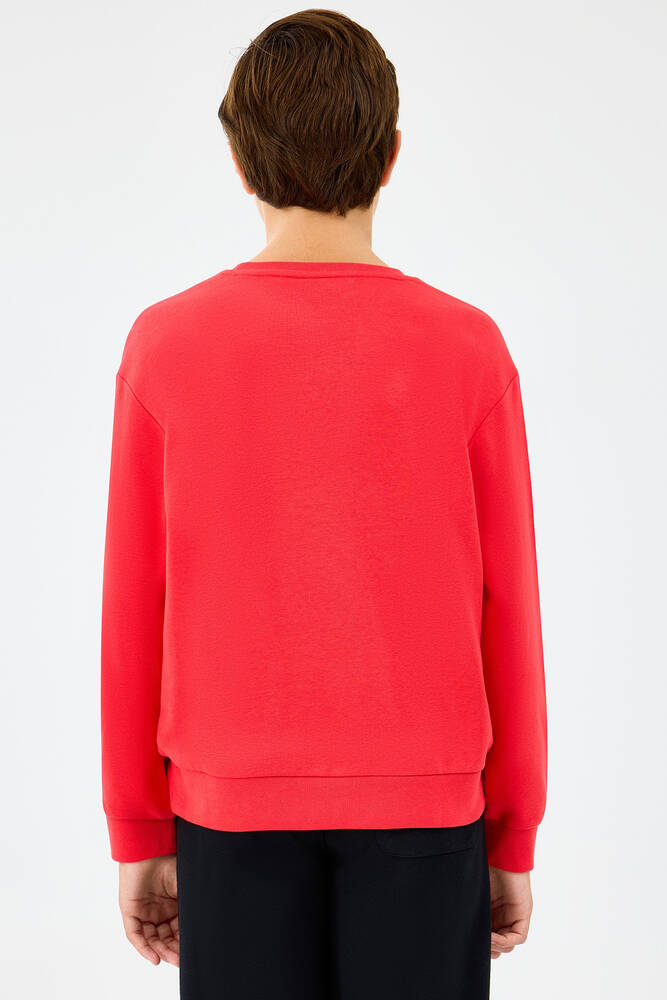 Erkek Çocuk Crewneck Sweat SK2520017-3449 Kırmızı 