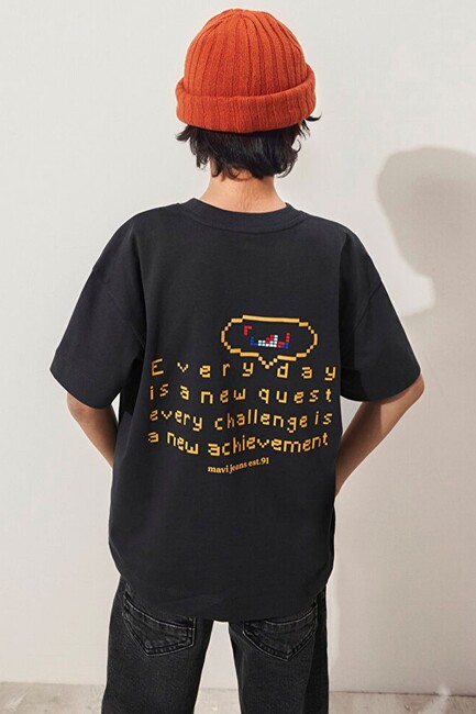 Erkek Çocuk Everyday Baskılı Tişört 6610257-70087 Gri (2)