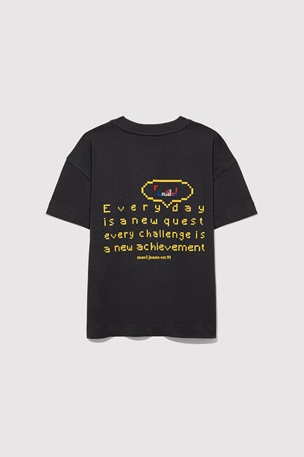 Erkek Çocuk Everyday Baskılı Tişört 6610257-70087 Gri - Thumbnail