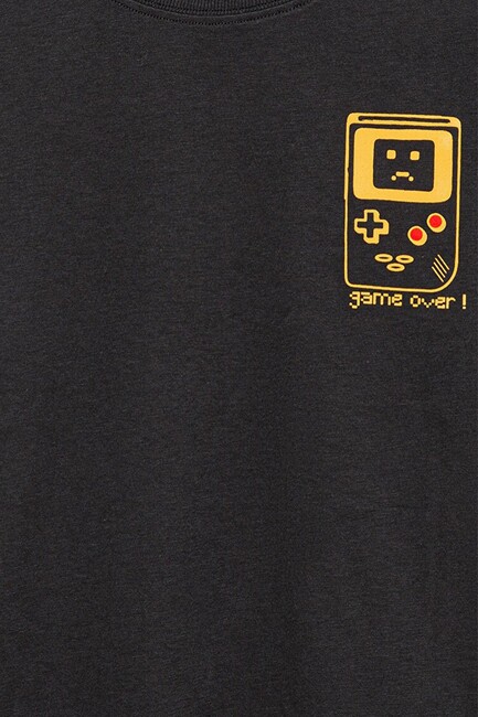 Erkek Çocuk Everyday Baskılı Tişört 6610257-70087 Gri - Thumbnail