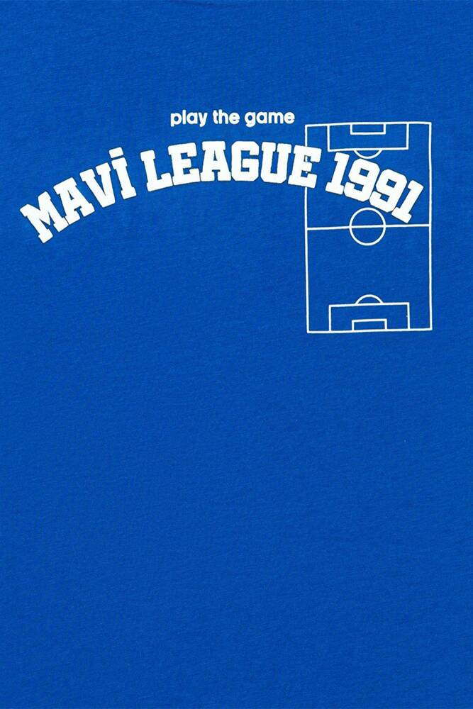 Erkek Çocuk Game Day Baskılı Tişört 6610265-82491 Mavi 