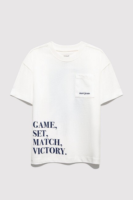 Erkek Çocuk Game Set Match Baskılı Tişört 6610400-70057 Beyaz (3)