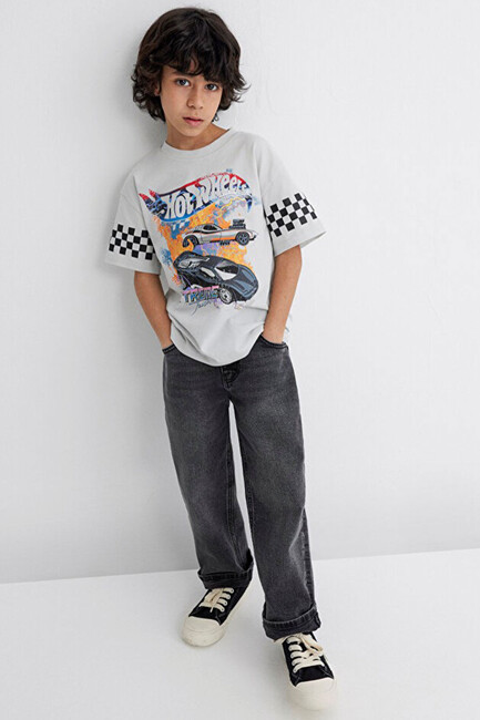 Erkek Çocuk Hot Wheels Baskılı Tişört 6610303-80618 Gri (1)