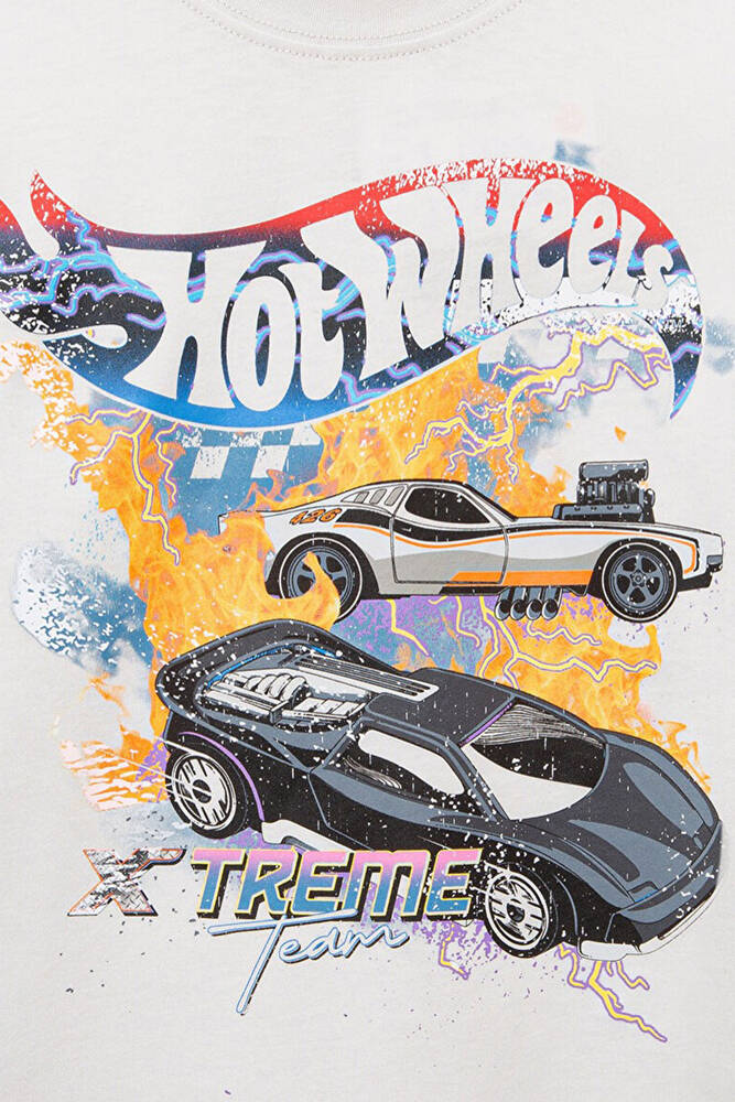 Erkek Çocuk Hot Wheels Baskılı Tişört 6610303-80618 Gri 