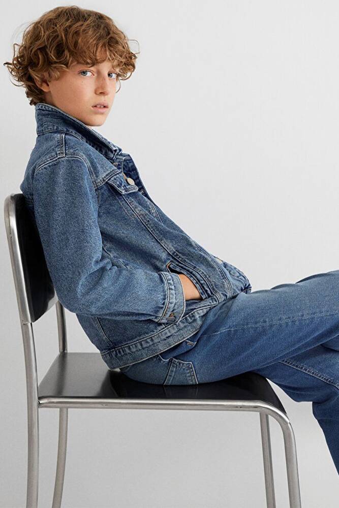 Erkek Çocuk Ken 90lar Jean Ceket 6110001-86708 Mavi 