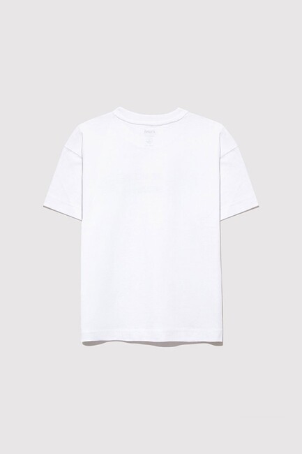 Erkek Çocuk Let's Roll Baskılı Tişört 6610276-620 Beyaz - Thumbnail