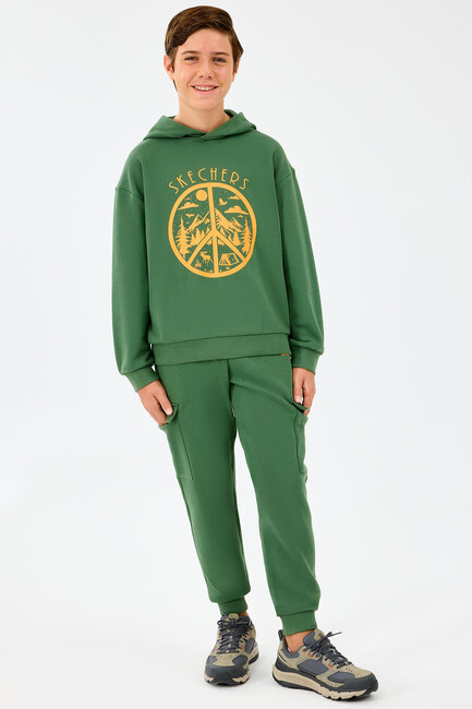 Erkek Çocuk LW Fleece Sweat SK2520089-1629 Haki - Thumbnail