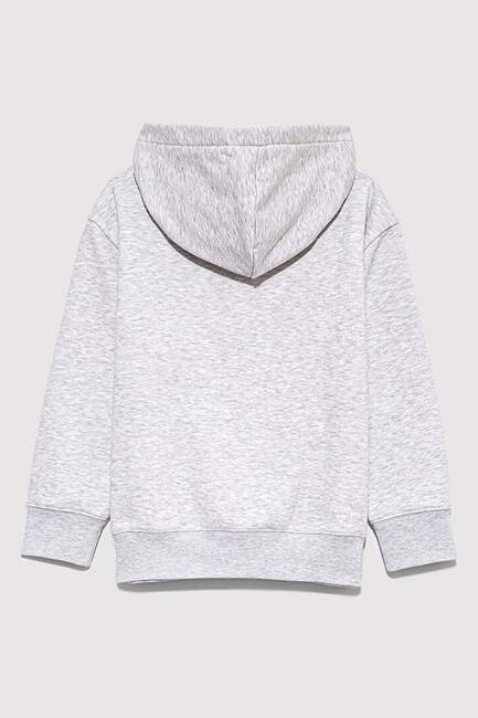Erkek Çocuk Mavi 91 Baskılı Fermuarlı Sweat 6S10138-88467 Gri - Thumbnail
