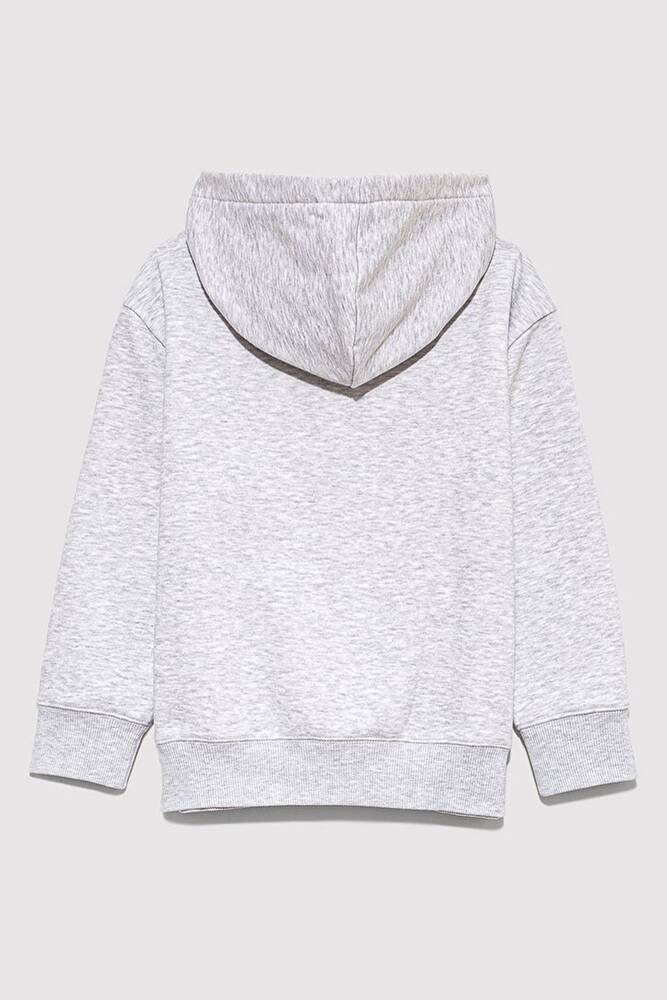 Erkek Çocuk Mavi 91 Baskılı Fermuarlı Sweat 6S10138-88467 Gri 