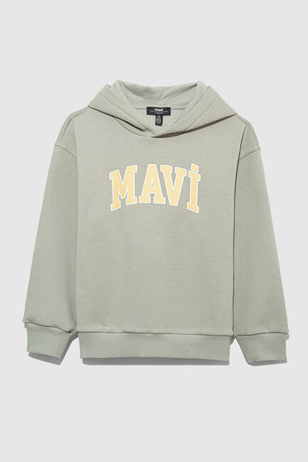 Erkek Çocuk Mavi Baskılı Kapüşonlu Sweat 6610110-70155 Yeşil (3)