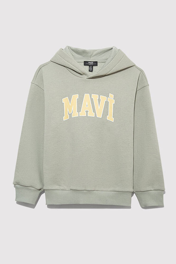 Erkek Çocuk Mavi Baskılı Kapüşonlu Sweat 6610110-70155 Yeşil 