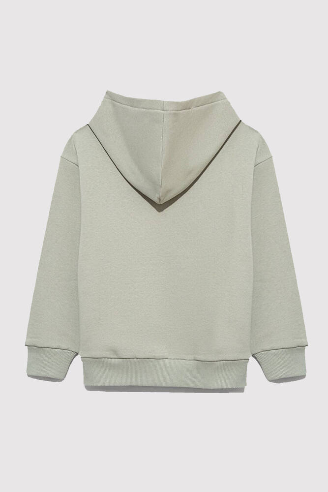 Erkek Çocuk Mavi Baskılı Kapüşonlu Sweat 6610110-70155 Yeşil 