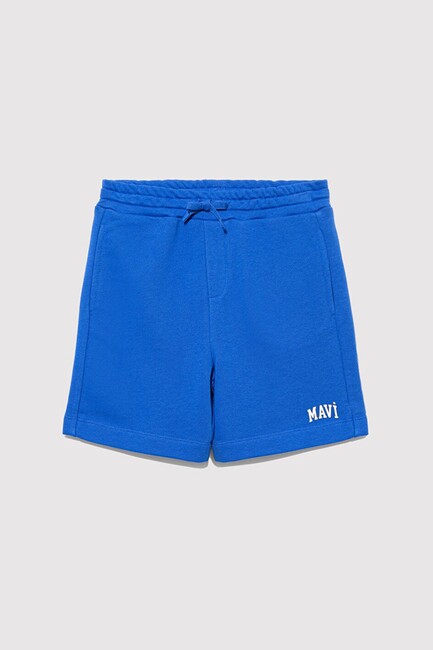 Erkek Çocuk Mavi Baskılı Örme Şort 6410003-70896 Mavi (1)