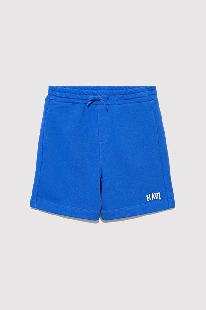 Erkek Çocuk Mavi Baskılı Örme Şort 6410003-70896 Mavi 