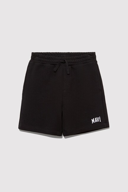 Erkek Çocuk Mavi Baskılı Örme Şort 6410003-900 Siyah (2)