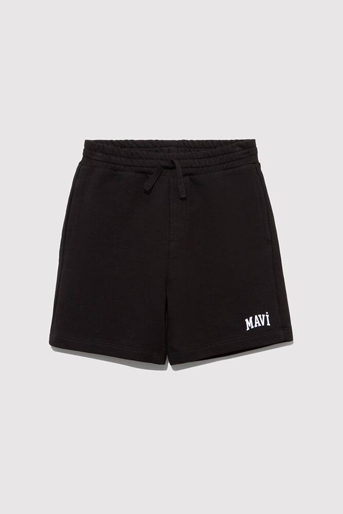 Erkek Çocuk Mavi Baskılı Örme Şort 6410003-900 Siyah 