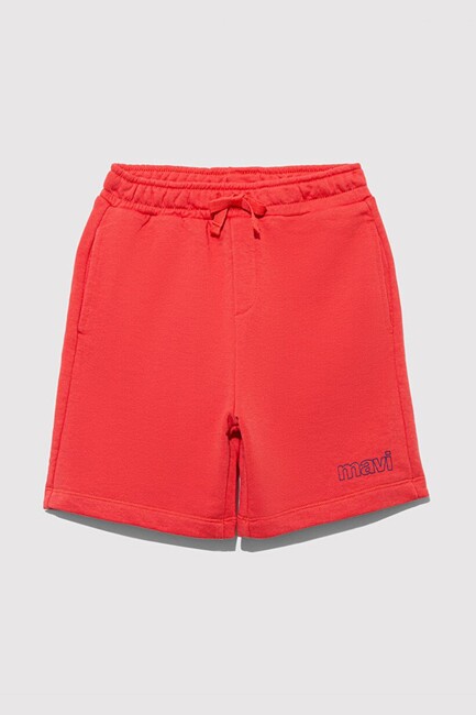 Erkek Çocuk Mavi Baskılı Şort 6410008-71107 Kırmızı (1)