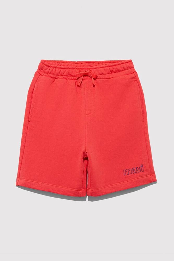 Erkek Çocuk Mavi Baskılı Şort 6410008-71107 Kırmızı 