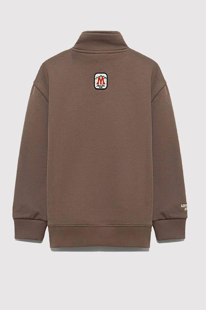 Erkek Çocuk Mavi Baskılı Sweat 6S10151-87181 Kahve 