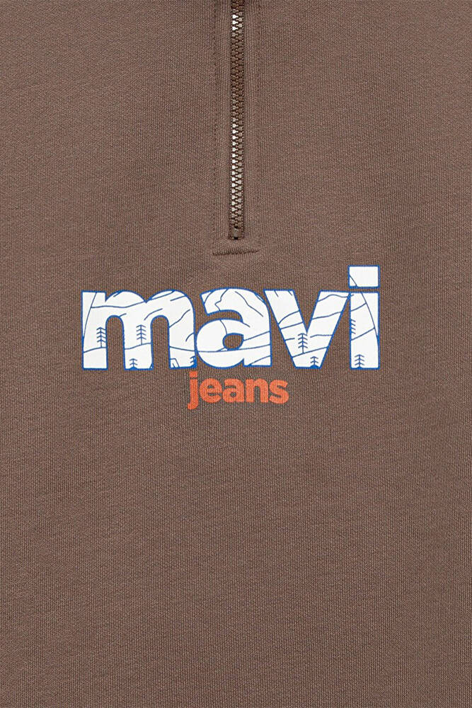 Erkek Çocuk Mavi Baskılı Sweat 6S10151-87181 Kahve 