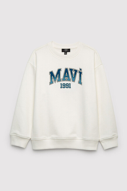 Erkek Çocuk Mavi Baskılı Sweat 6S10218-70057 Ekru (2)