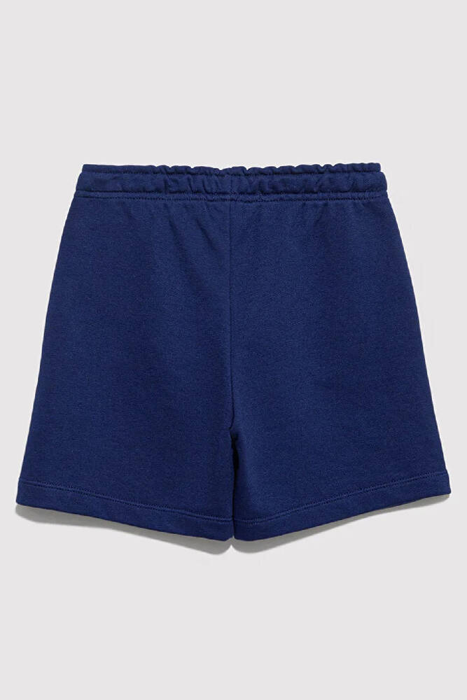 Erkek Çocuk Mavi Jeans Baskılı Örme Şort 6410015-70491 Lacivert 