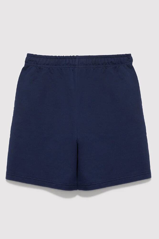 Erkek Çocuk Mavi Jeans Baskılı Şort 6410019-70491 Lacivert 