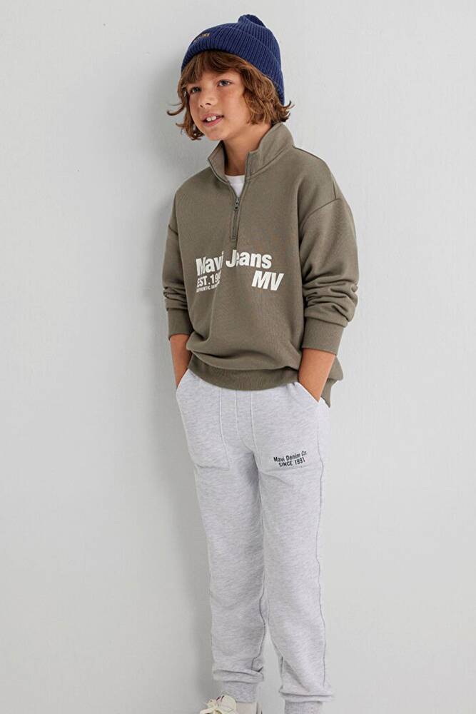 Erkek Çocuk Mavi Jeans Baskılı Sweat 6S10142-86961 Yeşil 