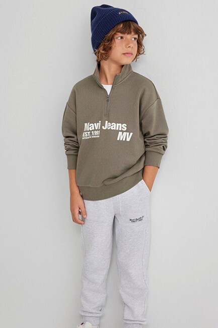 Erkek Çocuk Mavi Jeans Baskılı Sweat 6S10142-86961 Yeşil (2)