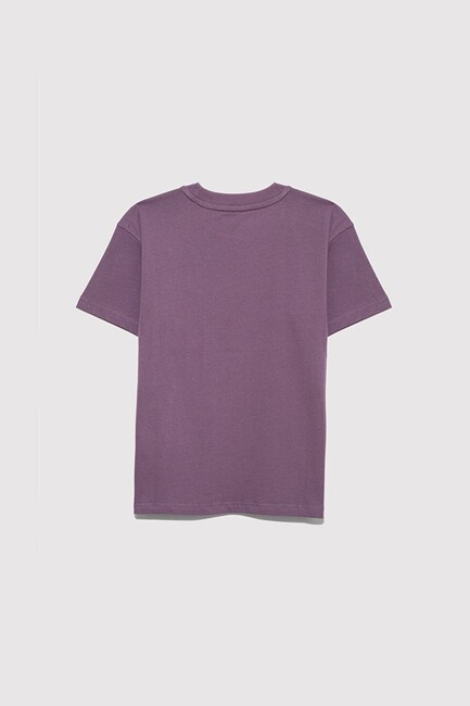 Erkek Çocuk Mavi Jns Baskılı Tişört 6610396-70656 Mor (2)