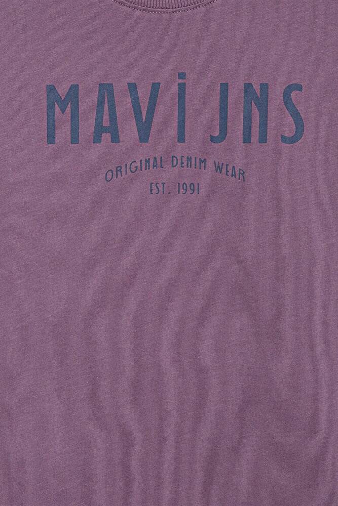 Erkek Çocuk Mavi Jns Baskılı Tişört 6610396-70656 Mor 