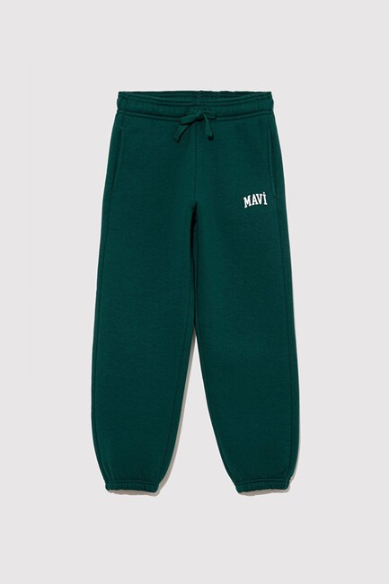 Erkek Çocuk Mavi Logo Baskılı Eşofman Alt 6010000-81962 Yeşil (2)