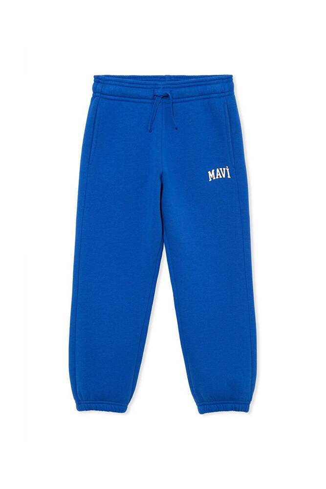 Erkek Çocuk Mavi Logo Baskılı Eşofman Altı 6010000-70896 Mavi 