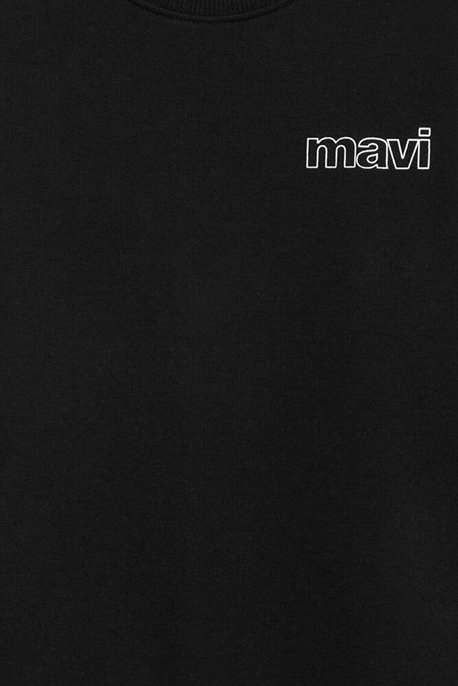 Erkek Çocuk Mavi Logo Baskılı Sweat 6S10034-900 Siyah 