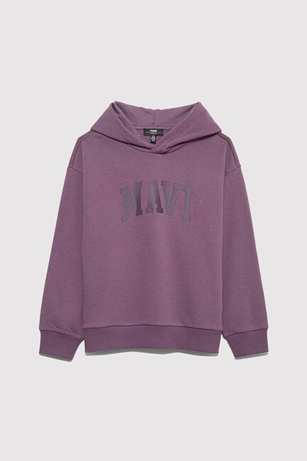 Erkek Çocuk Mavi Logo Baskılı Sweat 6S10143-70656 Mor (1)