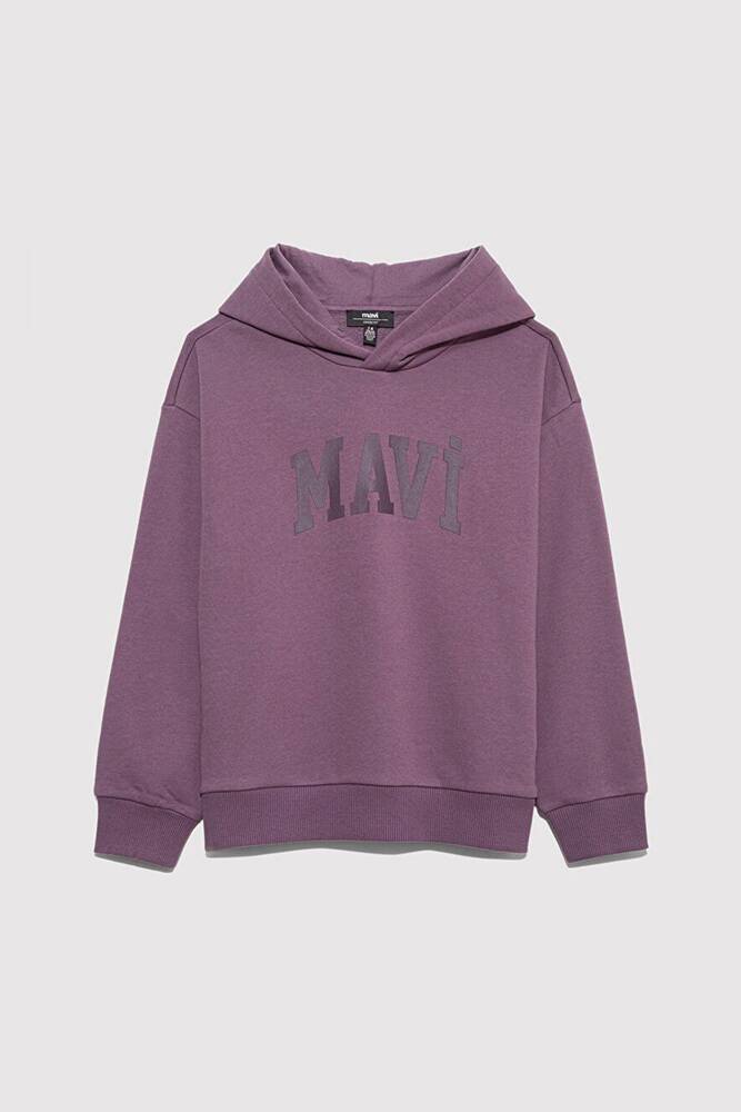 Erkek Çocuk Mavi Logo Baskılı Sweat 6S10143-70656 Mor 